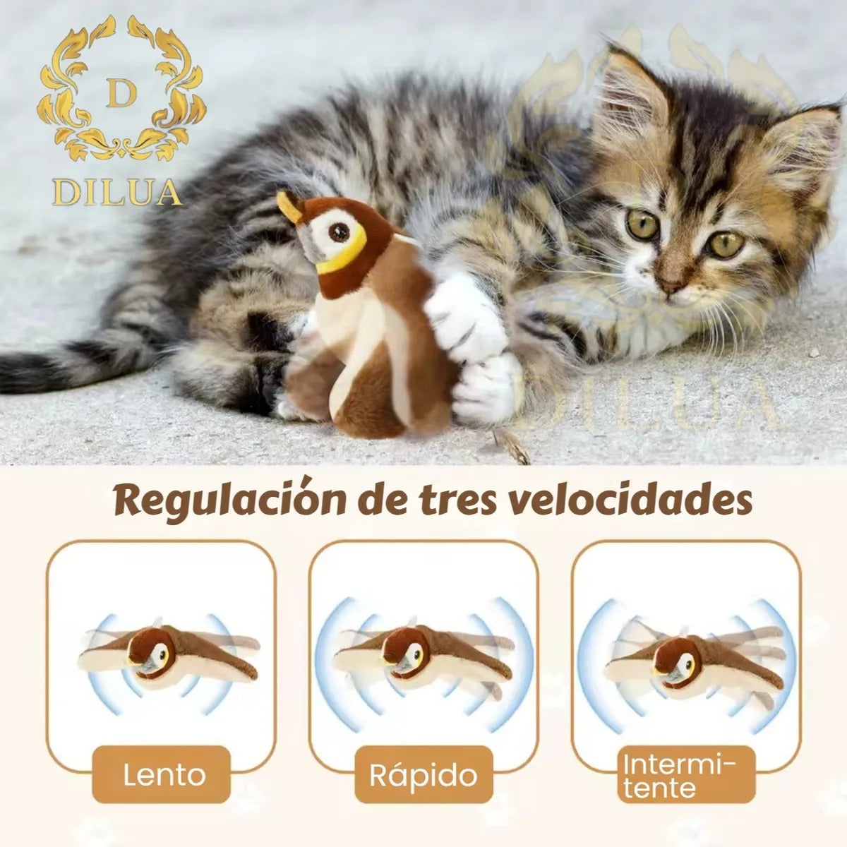 Pájaro Volador Para Gatos + Gratis Cepillo Para Mascotas
