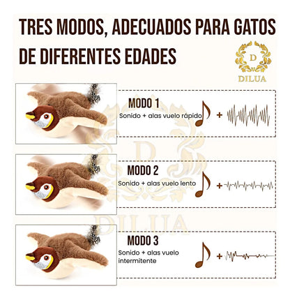 Pájaro Volador Para Gatos + Gratis Cepillo Para Mascotas