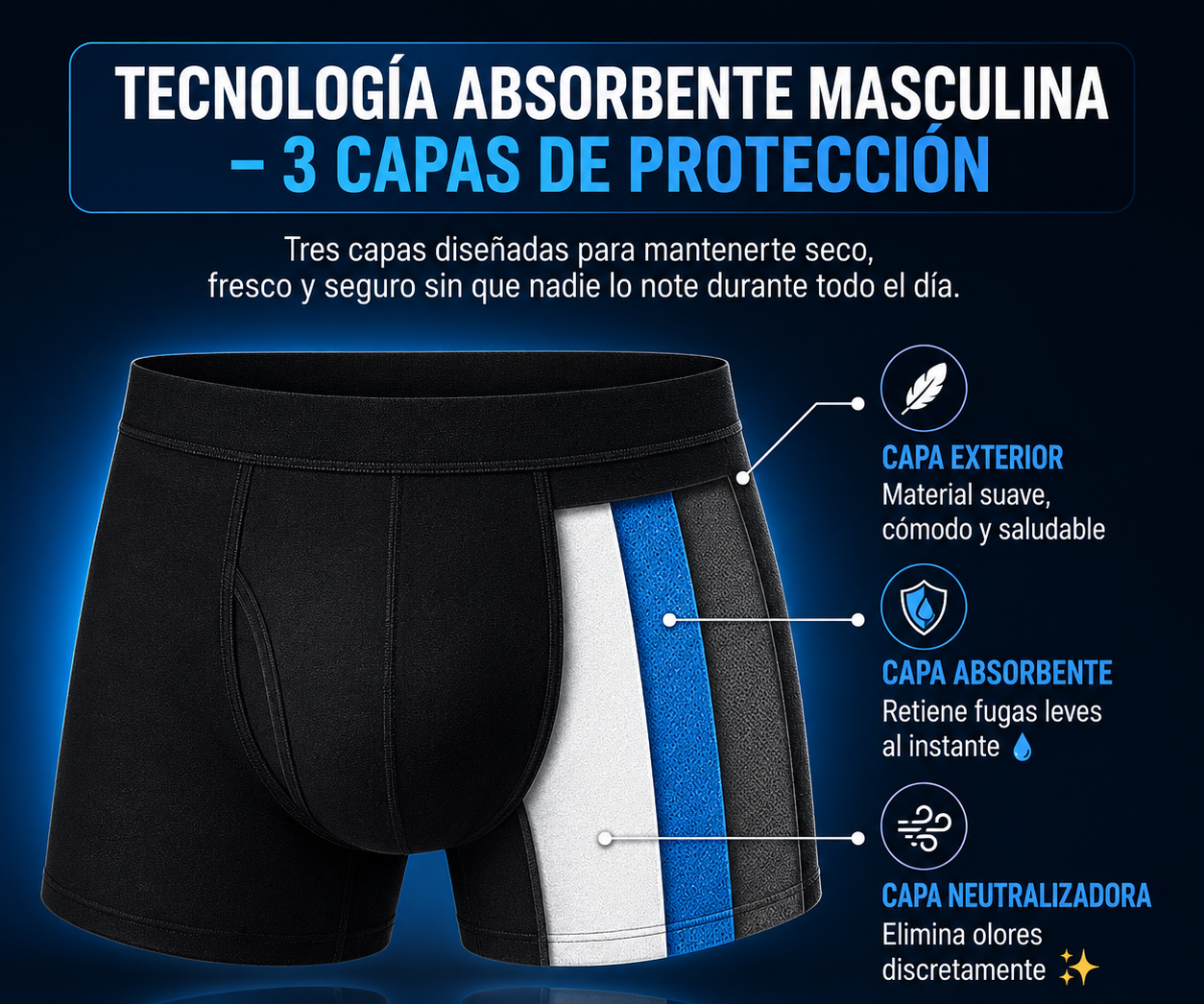 Pack boxer Absorbente: Seguridad y Discreción Total para el Día a Día + Obsequio