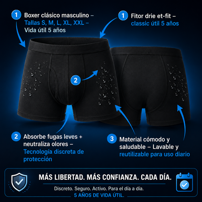 Pack boxer Absorbente: Seguridad y Discreción Total para el Día a Día + Obsequio