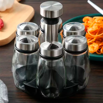 Organizador Maestro de Especias || Tecnología giratoria y material de vidrio